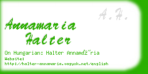 annamaria halter business card